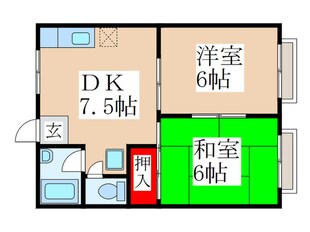 ＫＨハイムⅡの物件間取画像